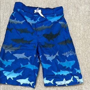 Gymboree Shark Print Swim Shorts boys 12